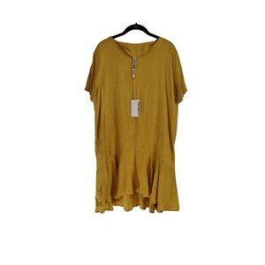 NWT Culture Call yellow ruffle bottom‎ dress